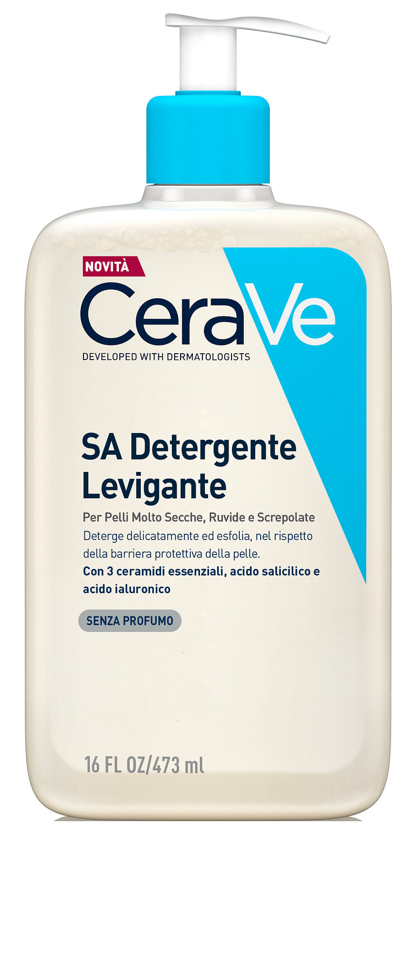 Cera Ve Detergente Con Texture Gel Non Schiumoso Che Deterge, Esfolia E Leviga La Pelle, Proteggendola 473 Ml